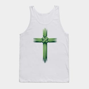 Palm Sunday Leaves Church Christian Easter Cross Christian Tank Top